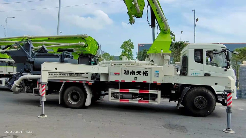 天拓小型农村建房搅拌臂架泵车可融资分期购买