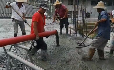 车载搅拌输送一体机、车载搅拌地泵施工视频