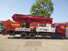 天拓重工33米搅拌泵车自搅拌混凝土打出商混品质