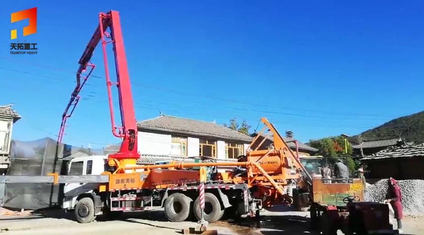 泵车选好底盘的型号，再来根据需求来选择臂长